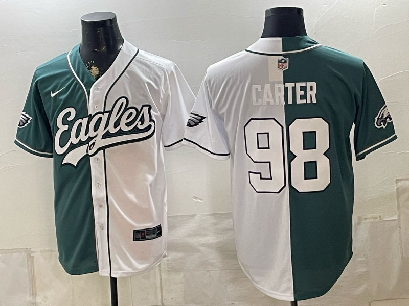 Men 2026 Philadelphia Eagles #98 Carter white Nike Limited NFL Jersey 0812003->philadelphia eagles->NFL Jersey